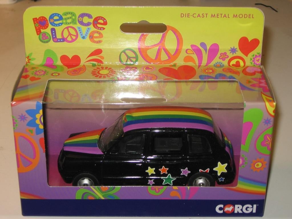 Corgi (GS85929) Austin FX4 Taxi "Peace & Love", Ophalen of Verzenden, Nieuw, Auto, Corgi