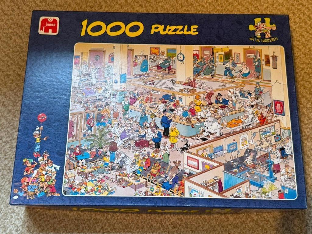 Jan van Haasteren puzzel - 1000 - Van harte beterschap!, Verzenden, 500 t/m 1500 stukjes, Gebruikt, Legpuzzel