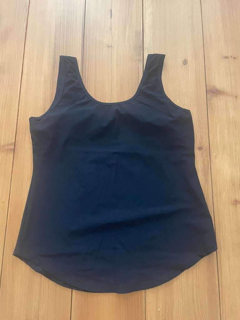 Leuke blauwe travelstof top Studio Anneloes, M/L, Ophalen of Verzenden, Zo goed als nieuw, Blauw, Zonder mouw
