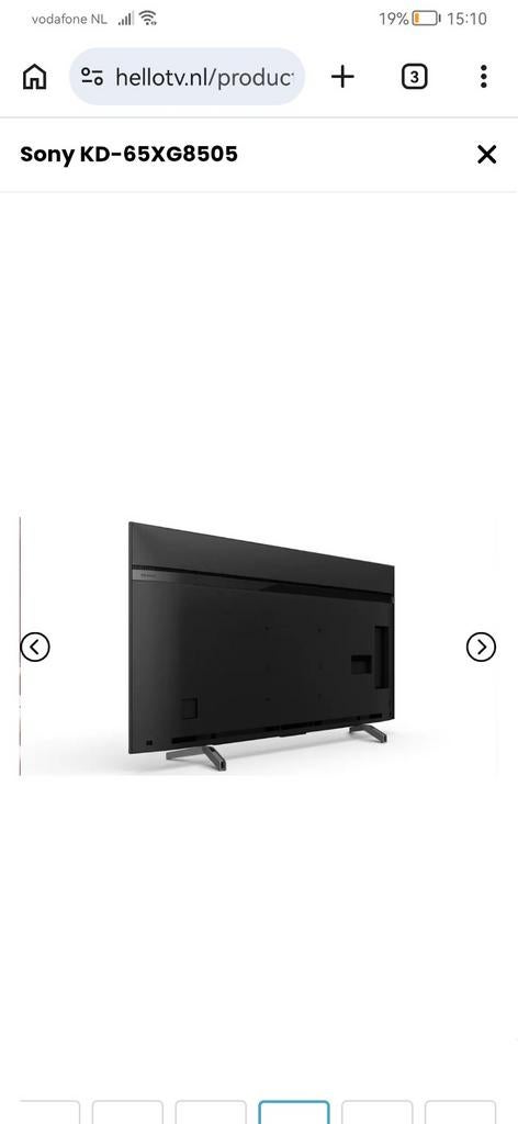 Defecte Sony 65 inch TV - Knippert 6x rood, Ophalen, LED, 4k (UHD), Niet werkend