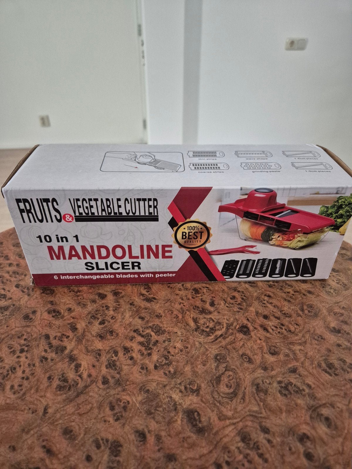 10-in-1 Mandoline Slicer - Groente- en Fruitsnijder, Overige typen, Nieuw, Ophalen of Verzenden, Rood