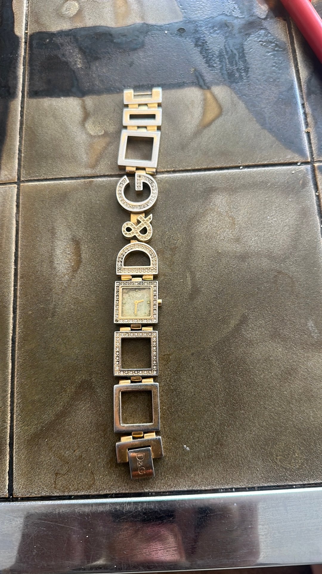 Vintage Dolce en Gabana horloge, Sieraden, Tassen en Uiterlijk, Horloges | Dames, Staal, Gebruikt, Polshorloge, Ophalen of Verzenden