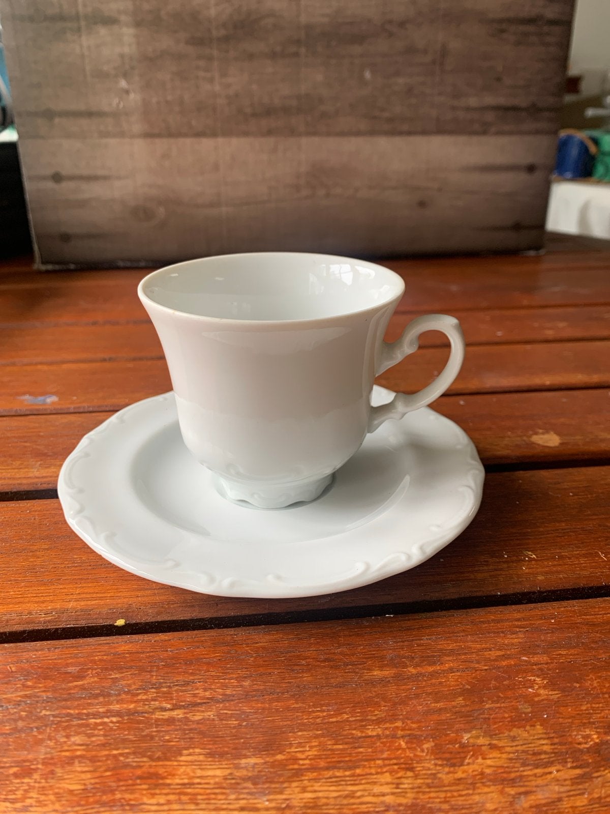 6 Vohenstrauss Seltmann koffiekop en schotels wit porselein, Ophalen of Verzenden
