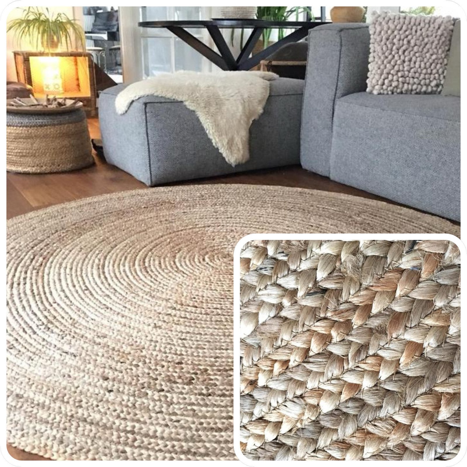 Sisal royale - mix melange xxl vloerkleed - fotoshoot, Huis en Inrichting, Ophalen, Rond, 200 cm of meer, Zo goed als nieuw