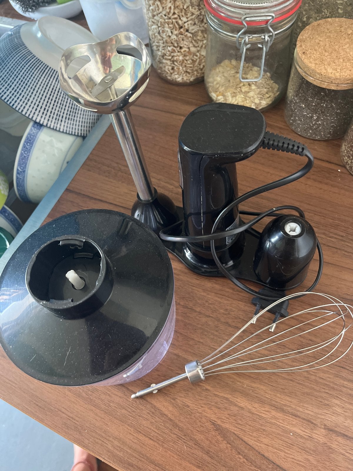 Staafmixer set met garde en hakmolen - Werkt goed, Witgoed en Apparatuur, Minder dan 1 liter, Ophalen, Zo goed als nieuw