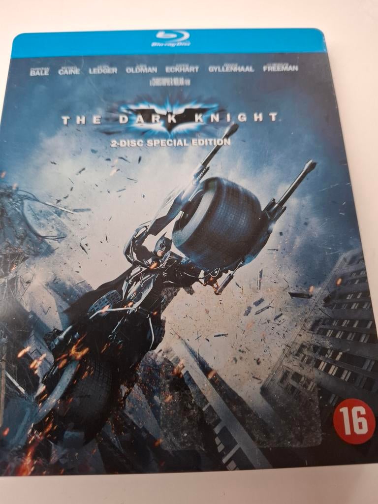 Dark knight bluray 2 discs, Ophalen of Verzenden, Zo goed als nieuw, Actie