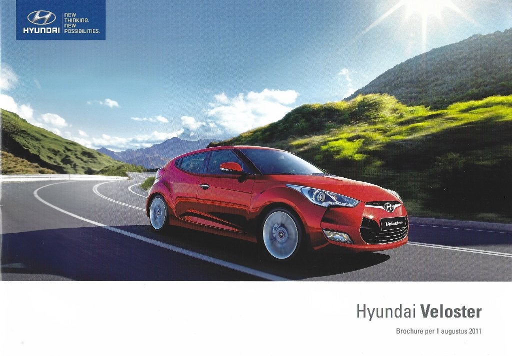 Brochure Hyundai Veloster 2011, Ophalen of Verzenden, Gelezen, Overige merken