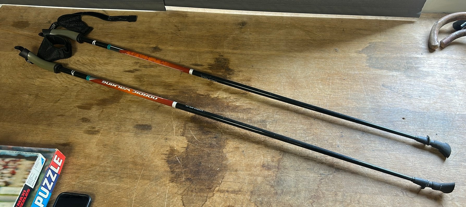 Nordic walking stokken 125 cm., Sport en Fitness, Bergsport en Wandelen, Ophalen of Verzenden, Zo goed als nieuw, Wandelstok