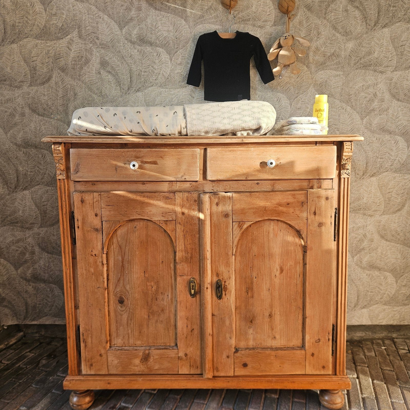 Prachtige grenenhouten commode, 105 cm of meer, Ophalen of Verzenden, Zo goed als nieuw, 75 tot 100 cm