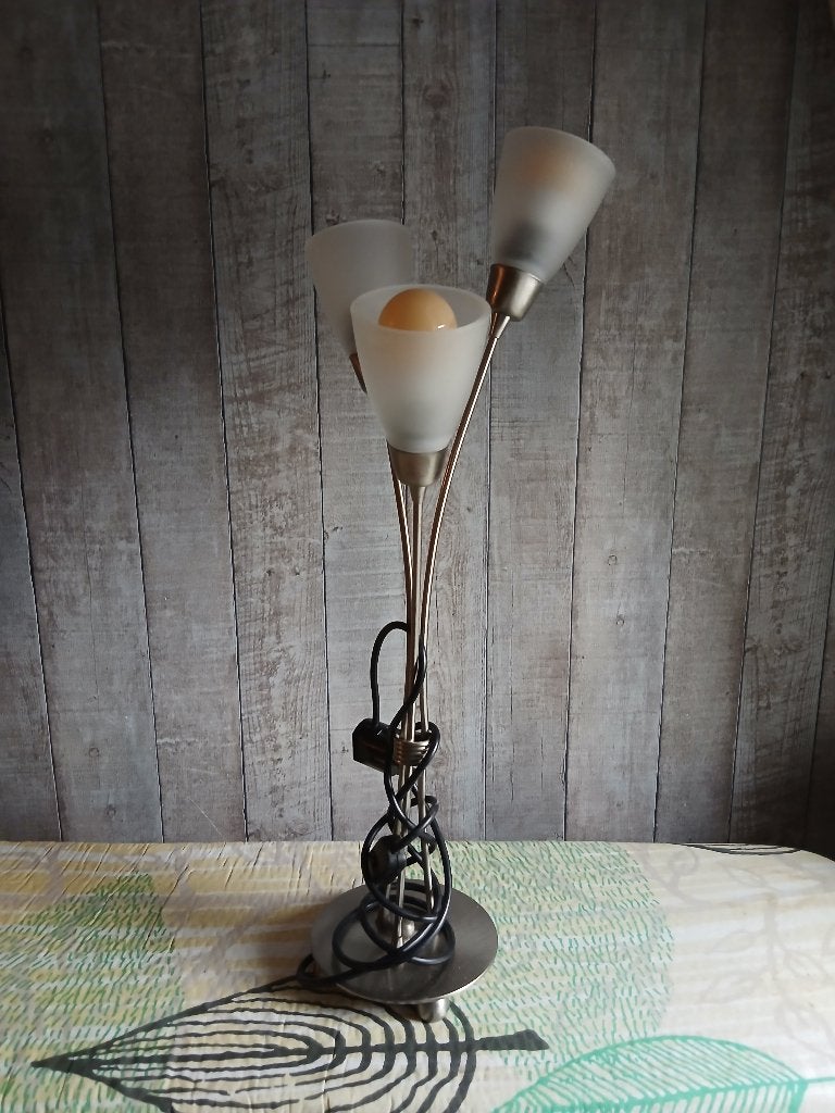 Schemerlamp chroom, Overige merken, 60 cm, Met schakelaar, Zo goed als nieuw