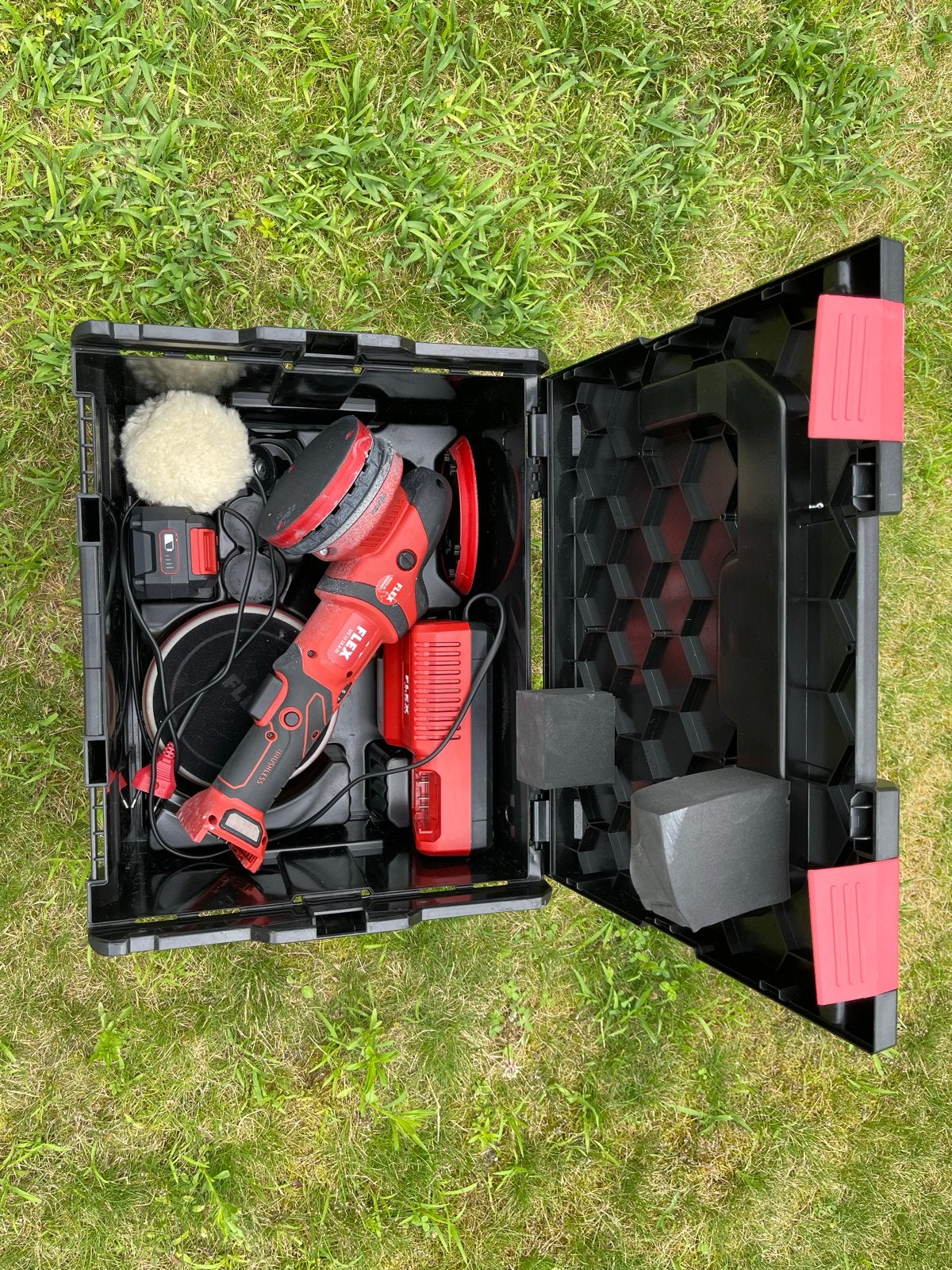 FLEX XFE 7-15 150  1 accu Excentrische Polijstmachine Set, Ophalen of Verzenden, Gebruikt