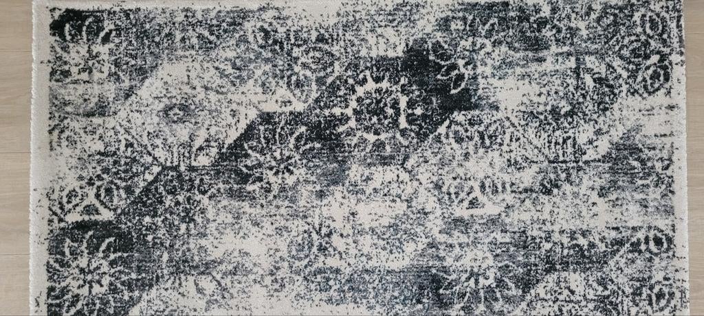 Vloerkleed Vintage 80x150 grijs creme laagpolig nieuw!, Stijlvol klasse comfortabel kwaliteit, Nieuw, 150 tot 200 cm, Grijs