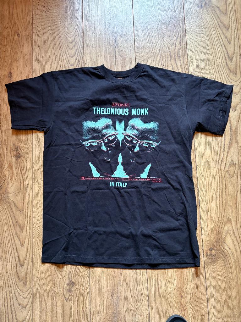 Thelonius Monk 'Riverside' T-Shirt mt L., Maat 52/54 (L), Zwart, Nieuw, Ophalen of Verzenden