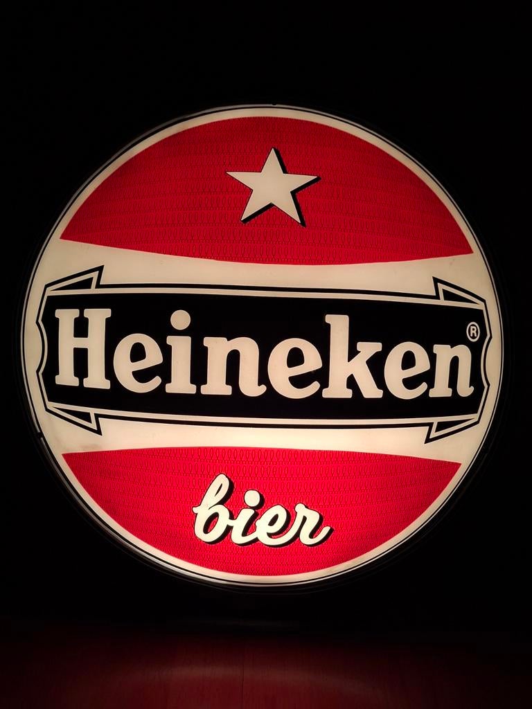 Heineken wand licht bak 50 cm, Verzamelen, Merken en Reclamevoorwerpen, Ophalen of Verzenden, Gebruikt, Lichtbak of (neon) lamp