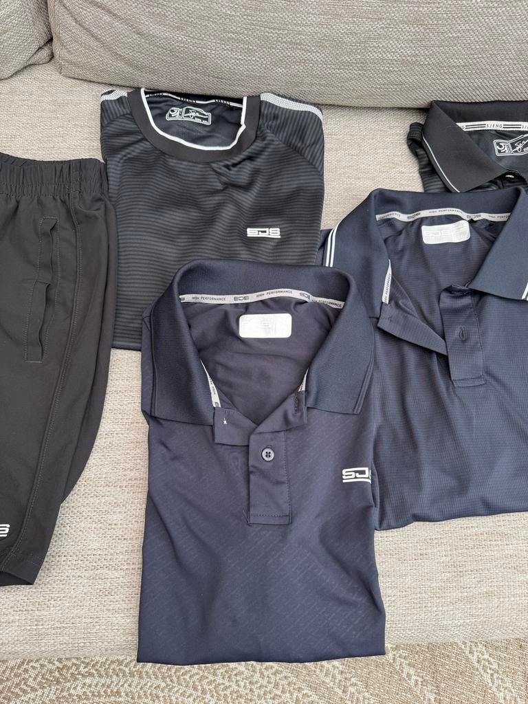 Tennisklediing SJD 3 polo's, 1 shirt xxl),1 korte broek (xl), Overige kleuren, Overige maten, Ophalen of Verzenden, Zo goed als nieuw