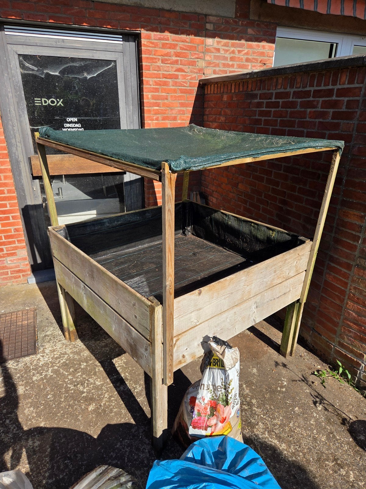 Moestuinbak met verse potgrond, Ophalen, 100 cm of meer, Vierkant, Zo goed als nieuw