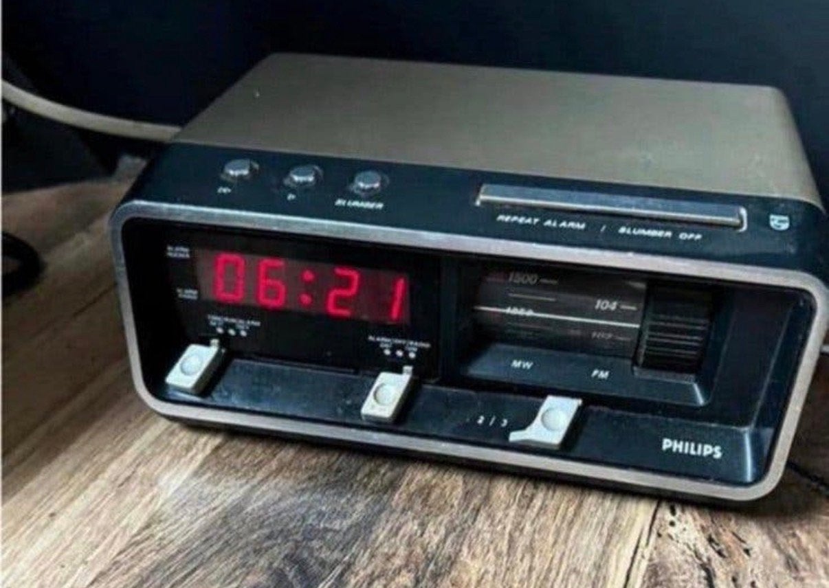 Vintage Philips wekkerradio, Space Age, Ophalen of Verzenden, Huis en Inrichting