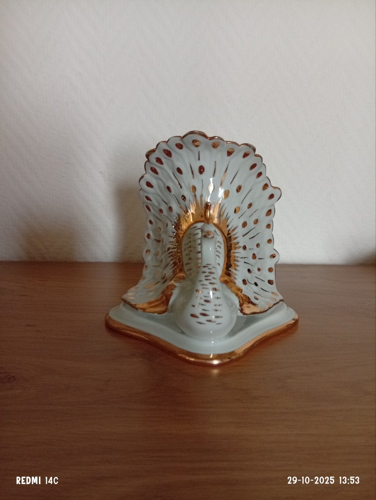 Capodimonte pauw beeldje - Polaris Swarovski, Antiek en Kunst, Ophalen of Verzenden