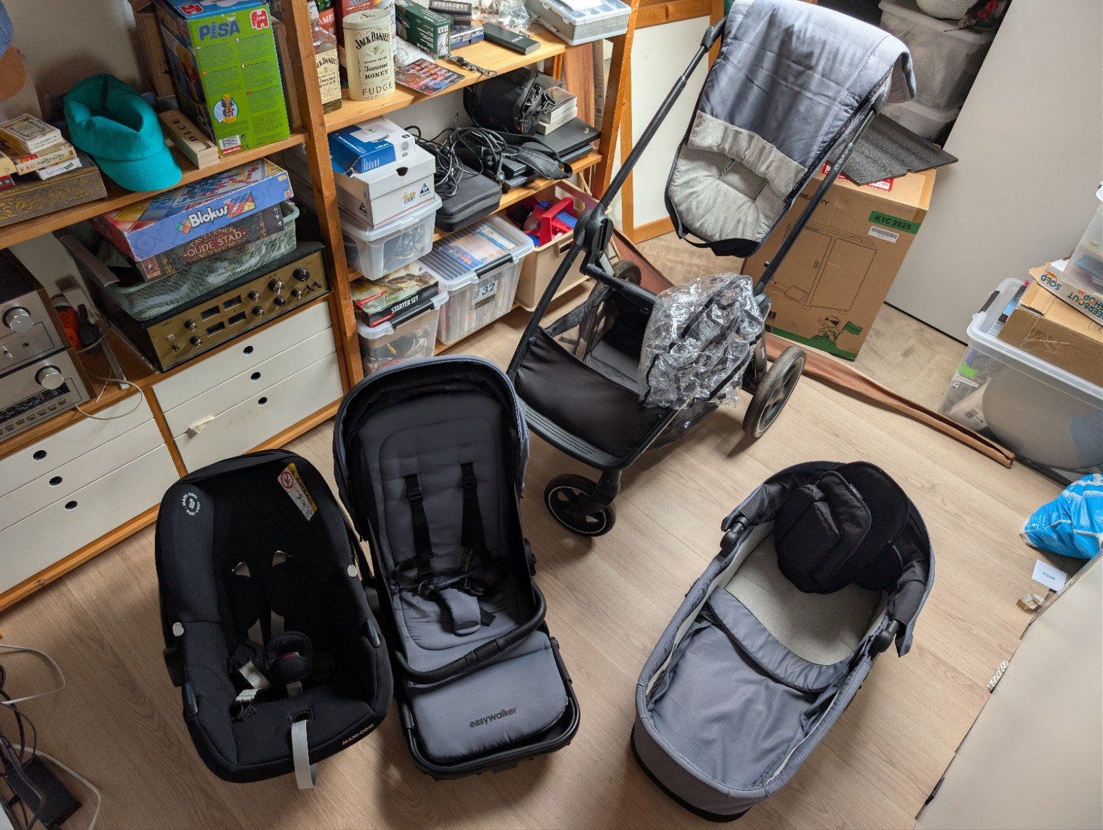 Easywalker Rudey Steel Grey combiwagen met Maxi Cosi, Gebruikt, Met autostoeltje, Combiwagen, Ophalen