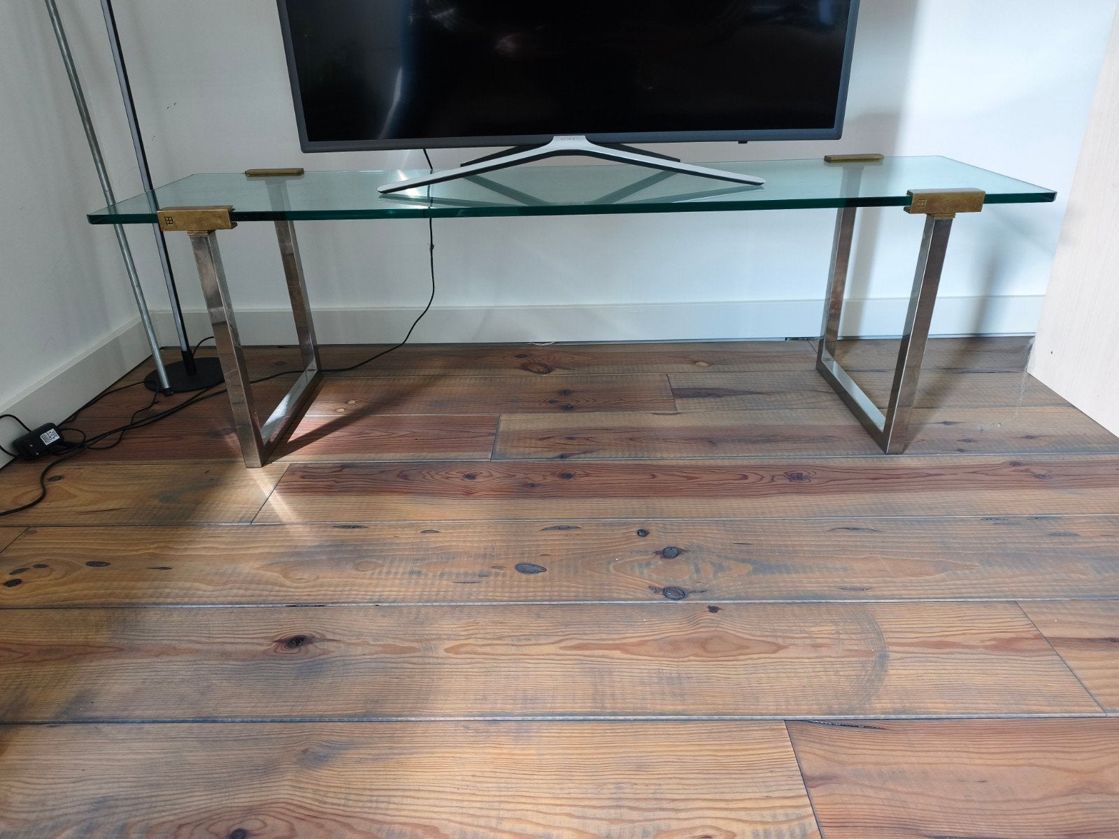 glazen tv meubel, Ophalen, Rechthoekig, 50 tot 100 cm