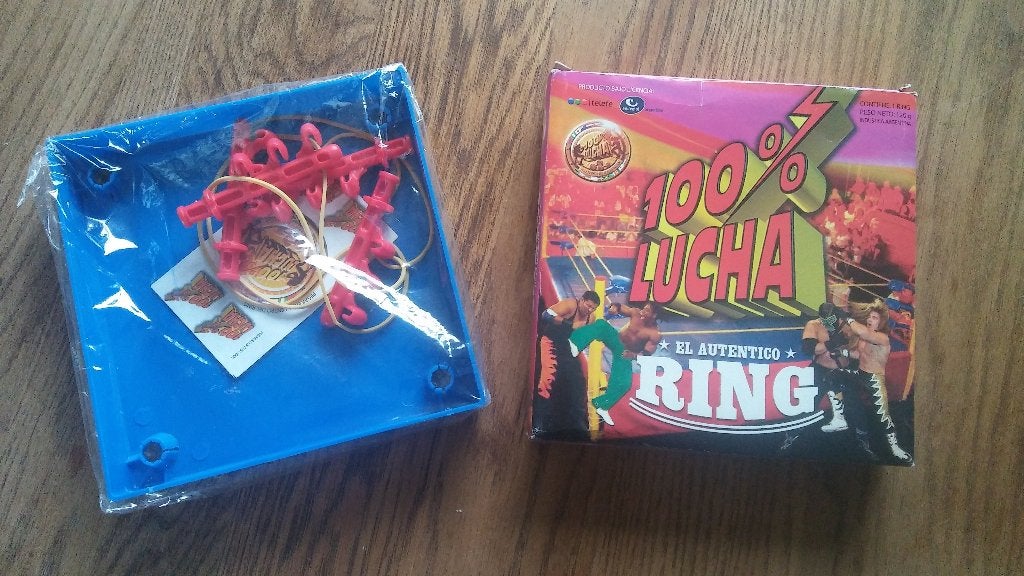 Worstelen wrestling ring 100% Lucha actie setje figuur, Ophalen of Verzenden, Zo goed als nieuw, Actiefiguur of Pop