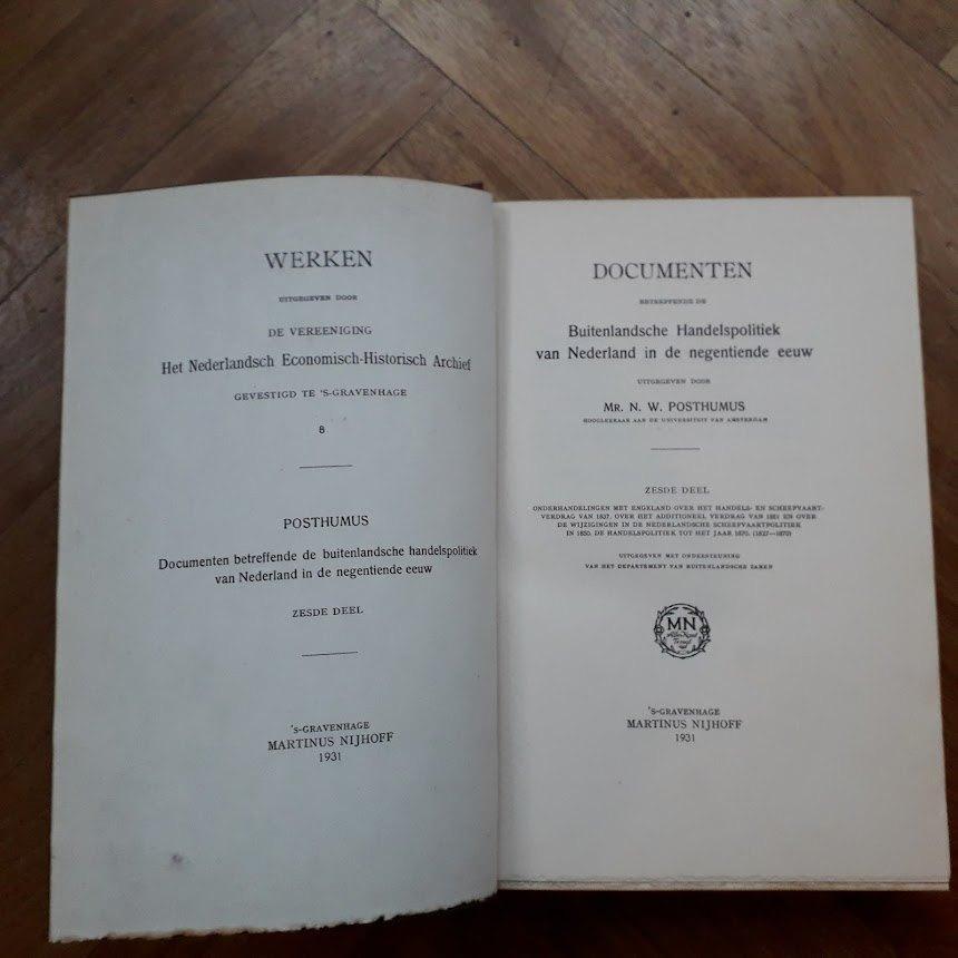 POSTHUMUS, Handelspolitiek NL - UK / Scheepvaart NL 19e e, Gelezen, 19e eeuw, Ophalen of Verzenden, N.W. Posthumus