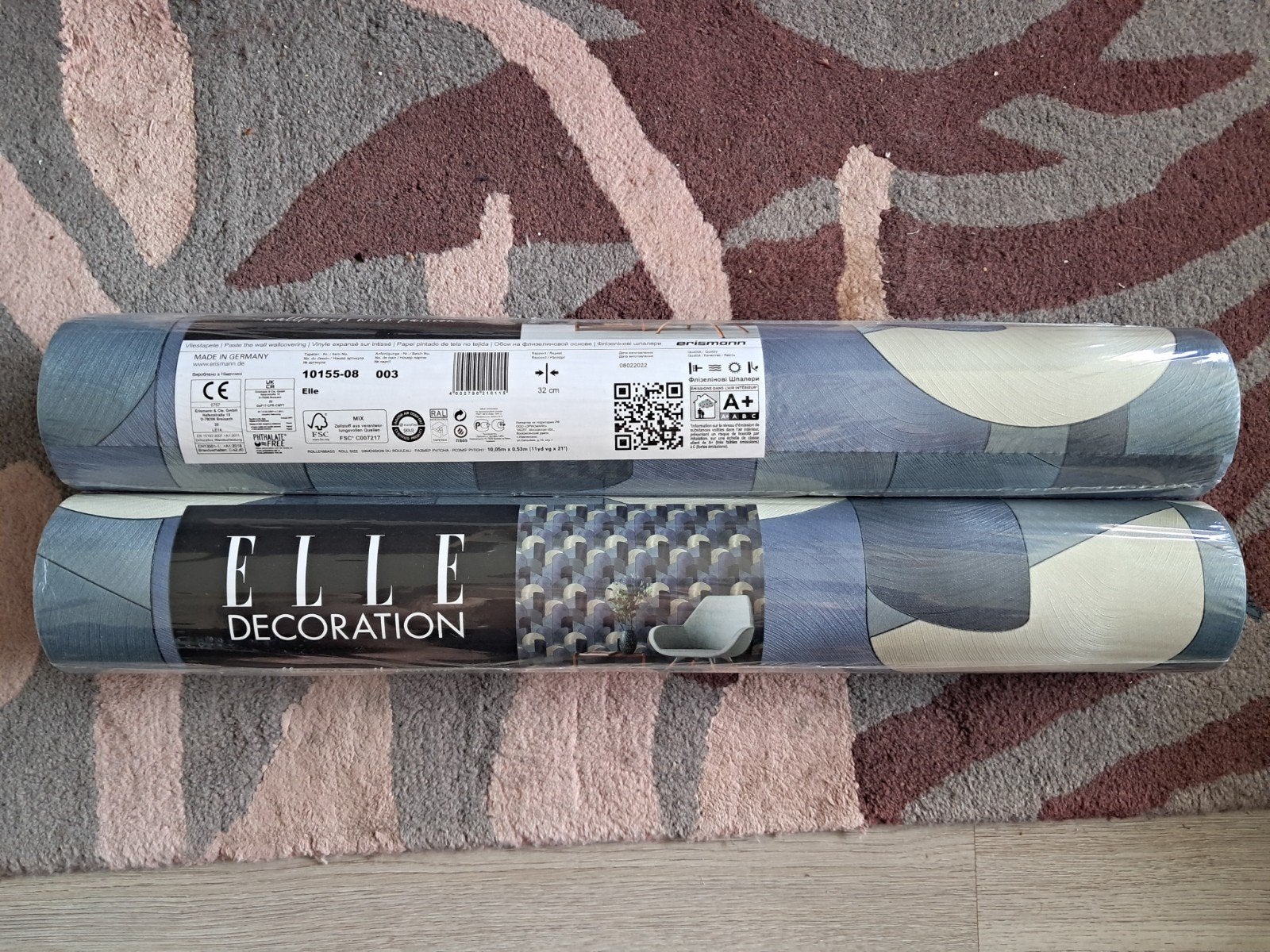 Erismann ELLE Decoration Vliesbehang - 11 rollen, Grijs, Geometrisch, Modern, Vliesbehang