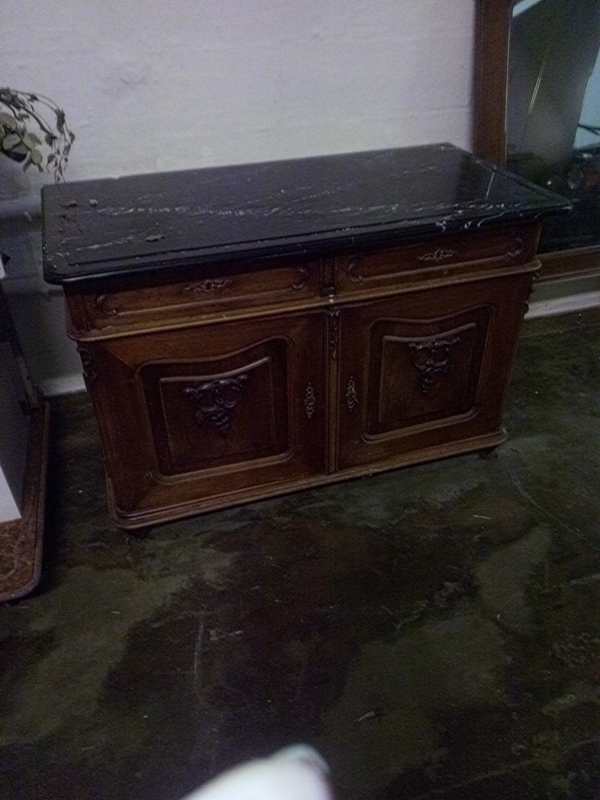 Antiek dressoir met marmeren blad, Antiek en Kunst, Antiek | Meubels | Kasten, Ophalen