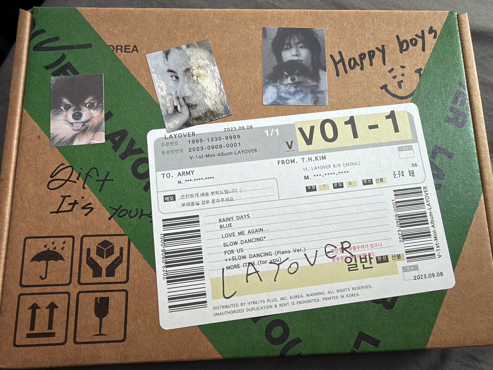 BTS V (Taehyung) - Layover (GREEN ver.), Ophalen of Verzenden, Gebruikt, K-pop, Album