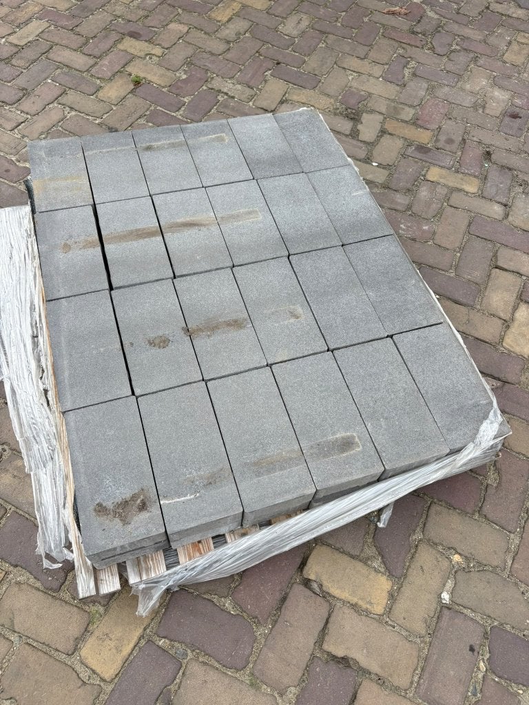 restpartij betonsteen grijs 15x30x6 - 2,5m2, Tuin en Terras, Ophalen, Nieuw, Minder dan 5 m², Beton