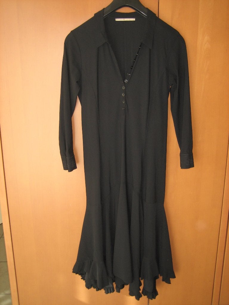 Exclusieve zwierige zwarte jurk M + F GIRBAUD D40 snazzeys, Kleding | Dames, Maat 38/40 (M), Girbaud, Zwart, Nieuw