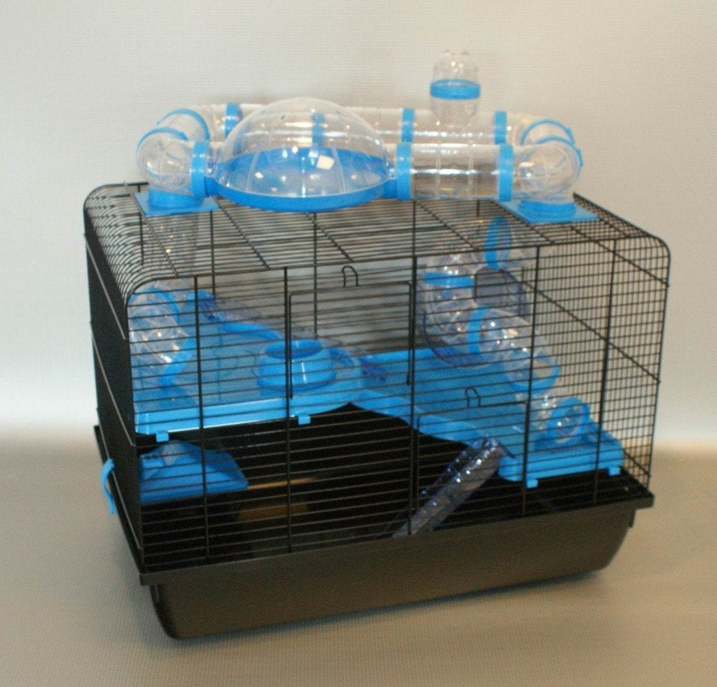 Galaxy hamsterkooi Blauw/Transparant - Nieuw in doos, Dieren en Toebehoren, Knaagdieren en Konijnen | Hokken en Kooien, Kooi, Hamster