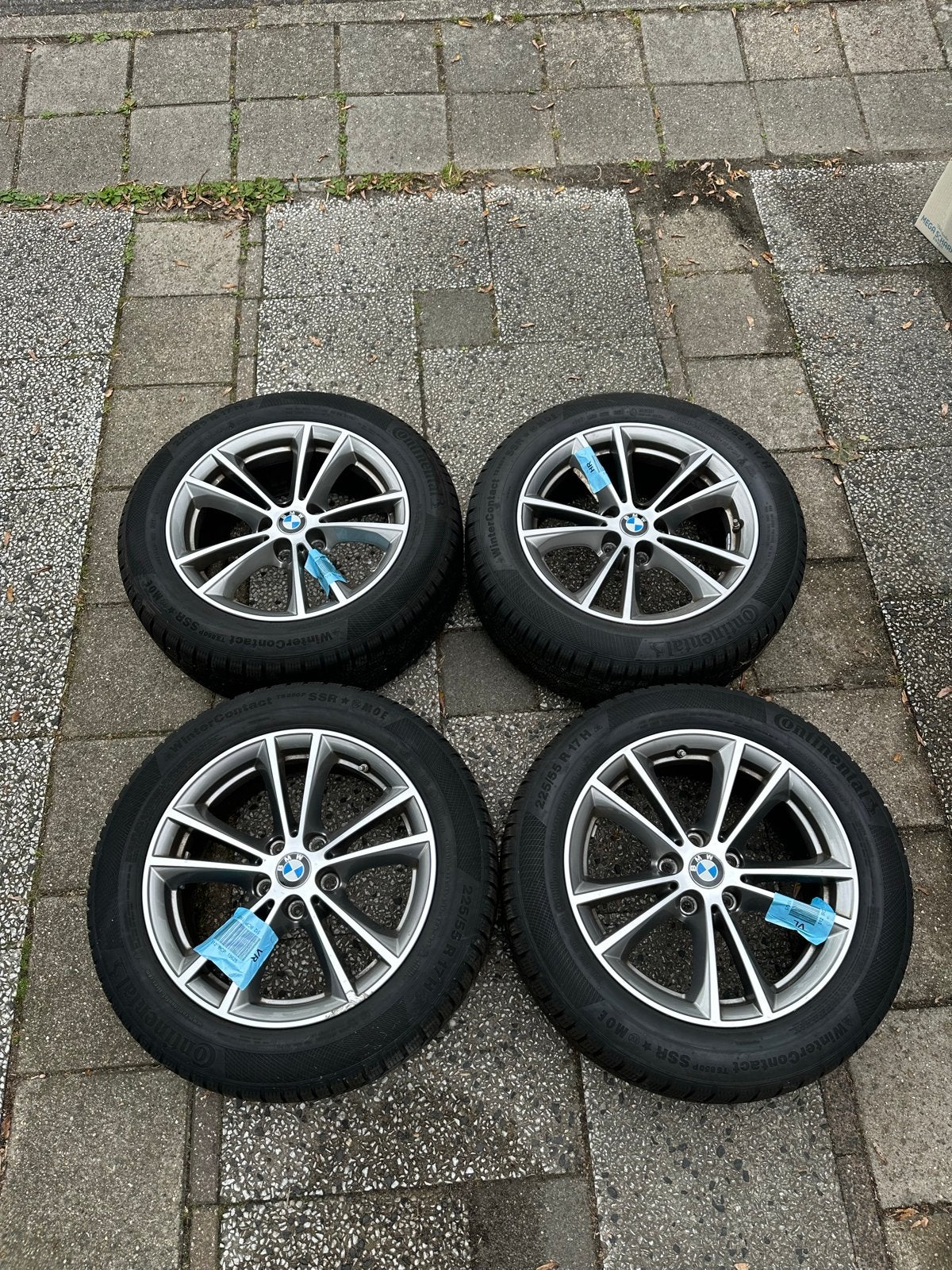 BMW 17 inch 631 winterbanden met velgen 225/55 R17, Ophalen, Gebruikt, Banden en Velgen, 17 inch