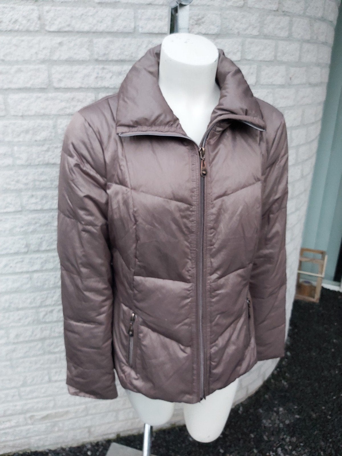 Bronzen winterjas van Reset maat L, Kleding | Dames, Reset, Ophalen of Verzenden, Zo goed als nieuw, Maat 42/44 (L)