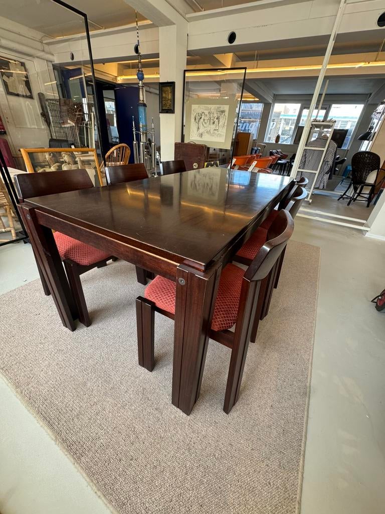 Vintage 1970’s brutalist eettafel. Verlengstuk, Antiek en Kunst, Antiek | Meubels | Tafels, Ophalen of Verzenden