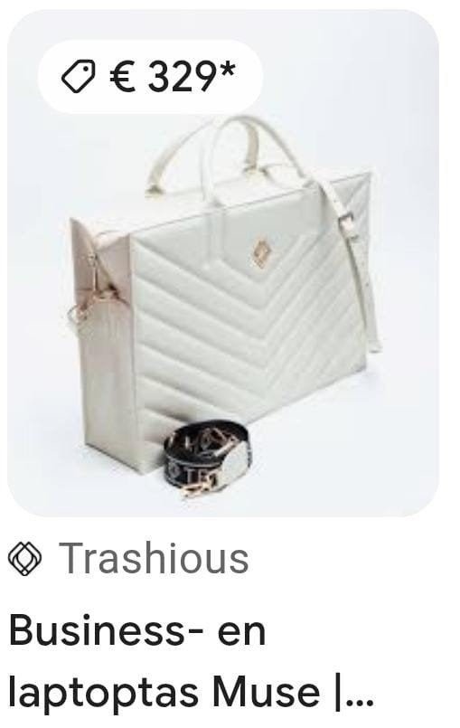 Trashious Business & Laptop Tas Muse Off White, Ophalen of Verzenden, Nieuw, Wit, Overige typen