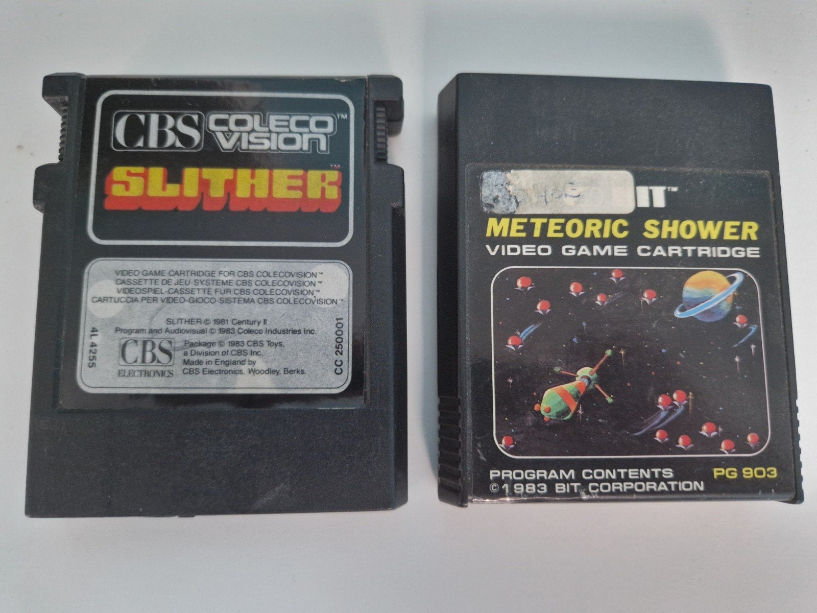 CBS Colecovision 2 spellen Meteoric Shower + Slither    r, Spelcomputers en Games, Games | Overige, 1 speler, Ophalen of Verzenden