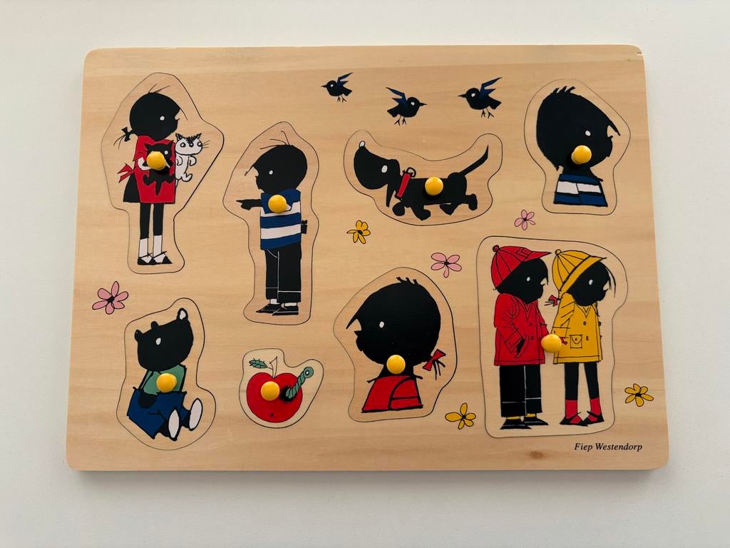 Fiep Westendorp Houten Puzzel Jip en Janneke, 2 tot 4 jaar, Gebruikt, 10 tot 50 stukjes, Ophalen of Verzenden