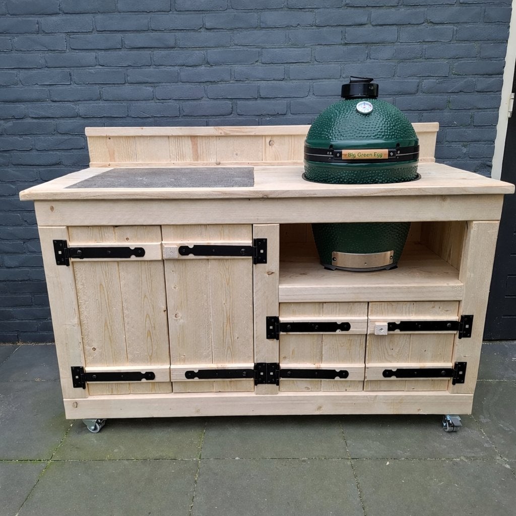 Buitenkeuken geschikt voor oa kamado of green egg, Ophalen, Nieuw, Houtskool