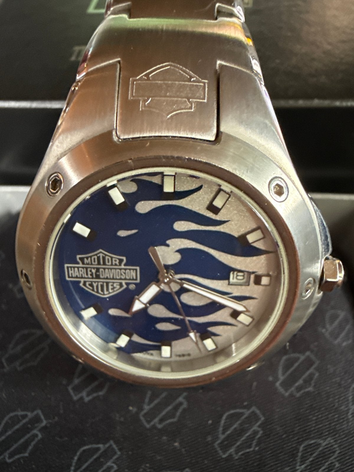 Harley-Davidson heren horloge door Bulova - Limited edition, Overige merken, Leer, Staal, Polshorloge