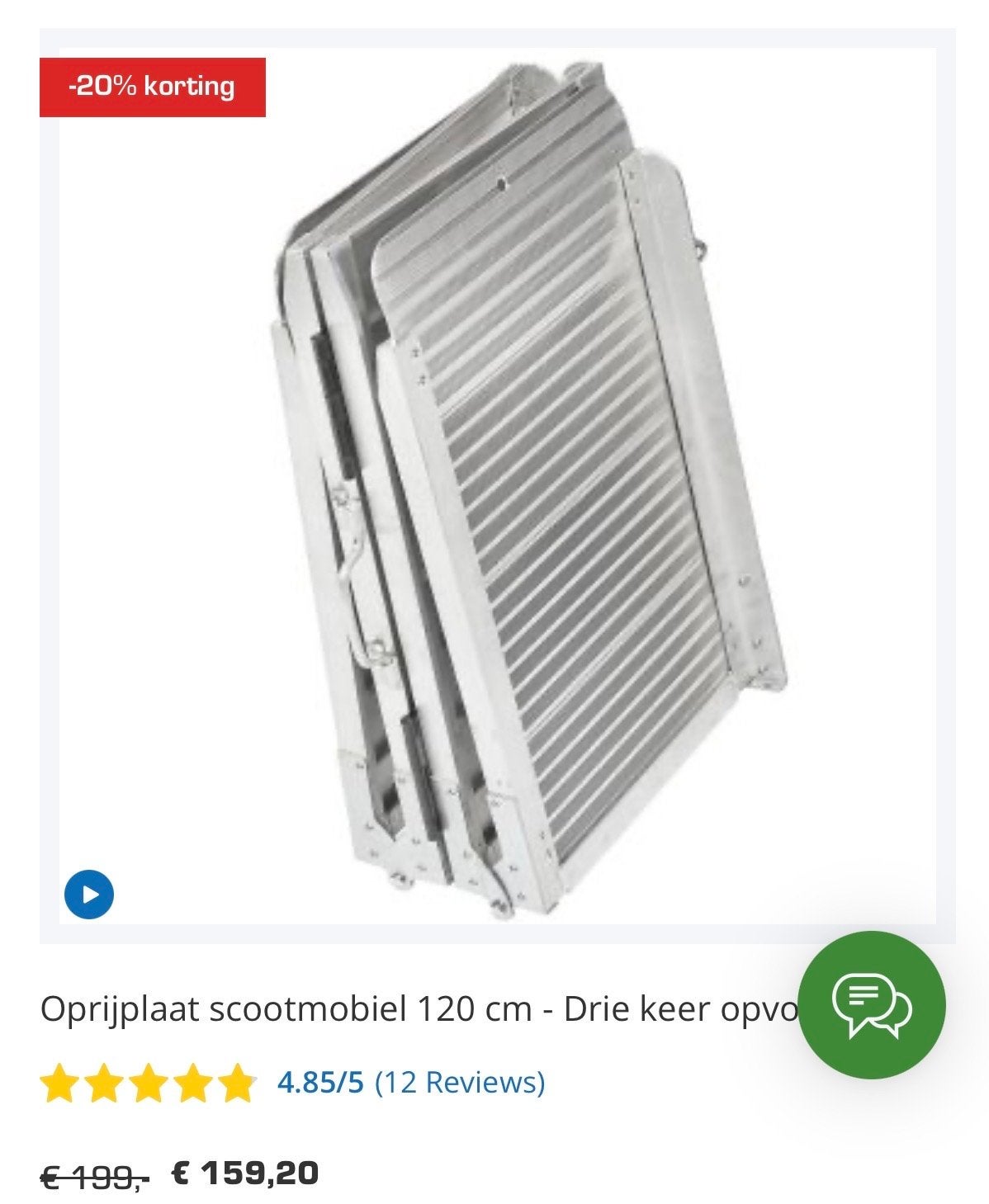 Opvouwbare oprijplaat van Datona, Diversen, Verpleegmiddelen, Ophalen, Zo goed als nieuw