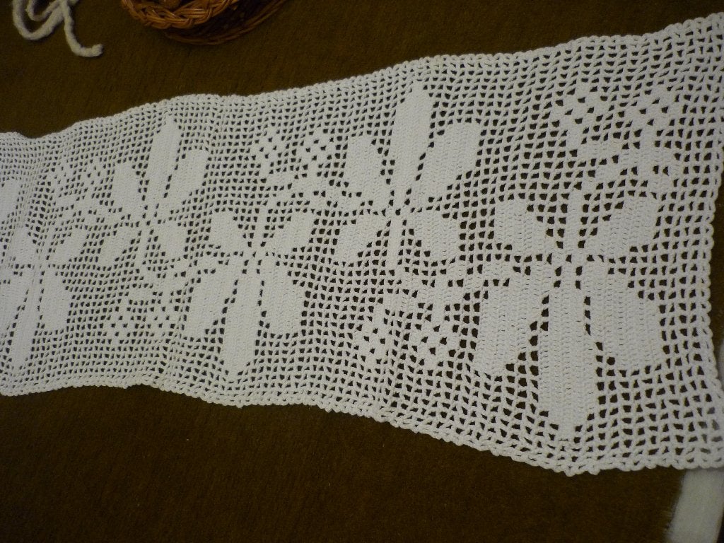 gehaakte  loper, Huis en Inrichting, Minder dan 50 cm, 50 tot 100 cm, Ophalen of Verzenden, Zo goed als nieuw