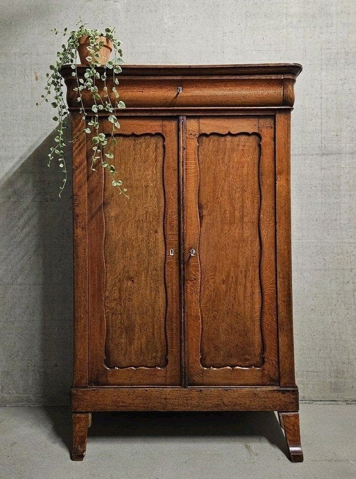 Antieke brocante eiken Biedermeier meidenkast vintage kast, Ophalen of Verzenden
