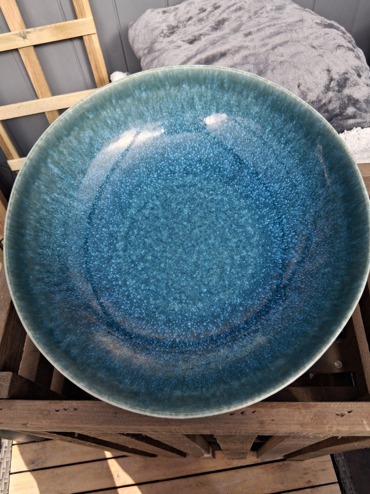 10x Blauwe schaal/bord van H&M Home, 30 cm, Ophalen, Overige merken, Keramiek, Schaal of Schalen