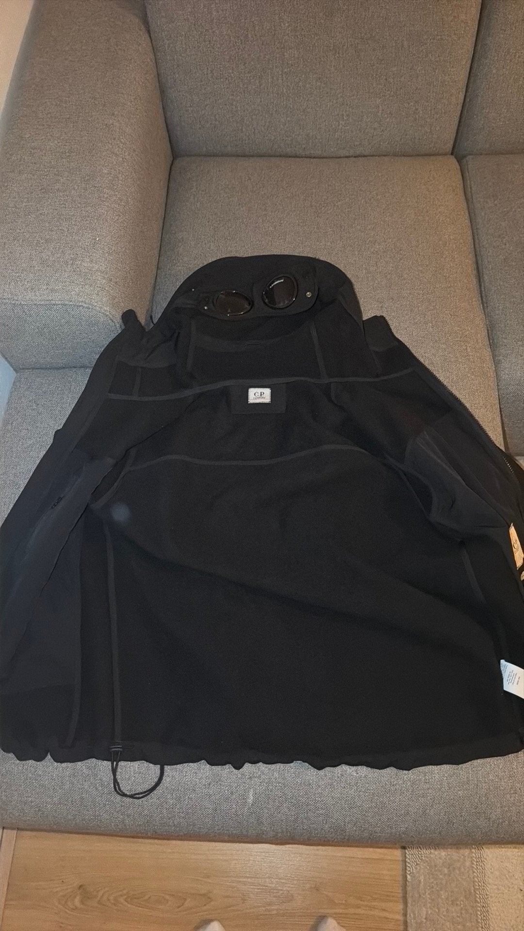 CP Company jas met goggles maat L, Ophalen, Zo goed als nieuw, Zwart