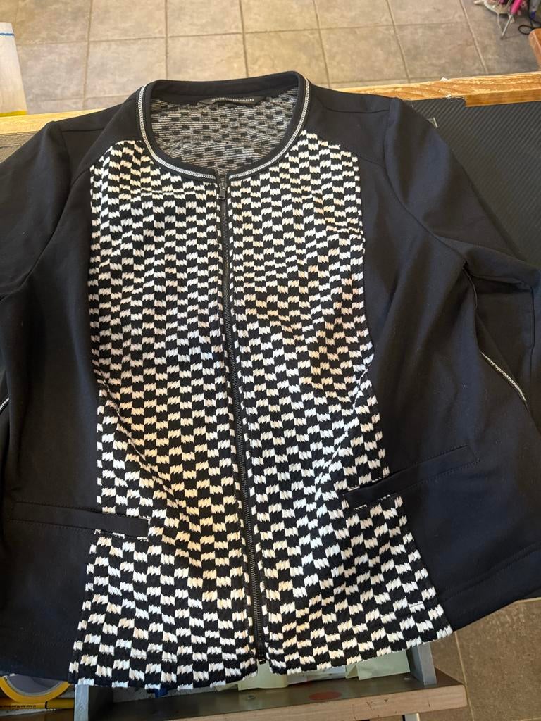 Sommermann jasje zwart wit - Maat 46, Kleding | Dames, Verzenden, Zwart, Maat 46/48 (XL) of groter, Zo goed als nieuw