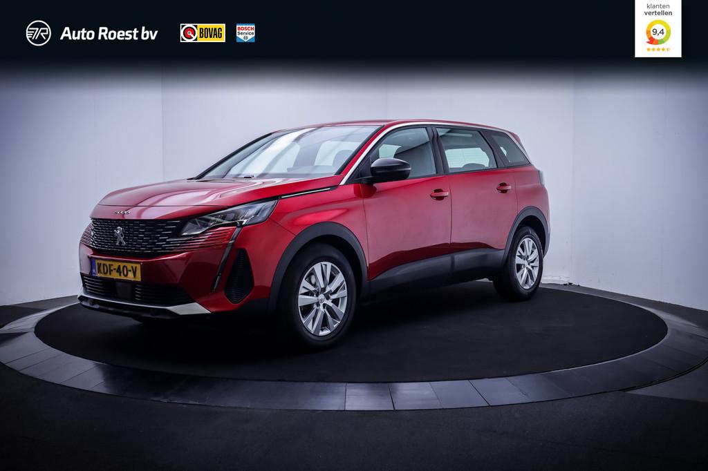 Peugeot 5008 1.2T 7p ESSENCE PACK FULL LED | NAVI | 360 CAM, Stof, Gebruikt, Zwart, 1199 cc