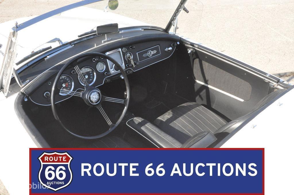 MG MGA 1600 Cabriolet | 1962 | Route 66 Auctions, Auto's, Oldtimers, Overige carrosserieën, Zwart, Bedrijf, Handgeschakeld