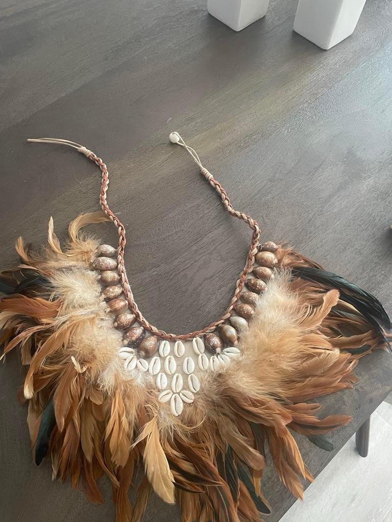 verenketting met schelpen - Uniek design, Verzenden, Zo goed als nieuw