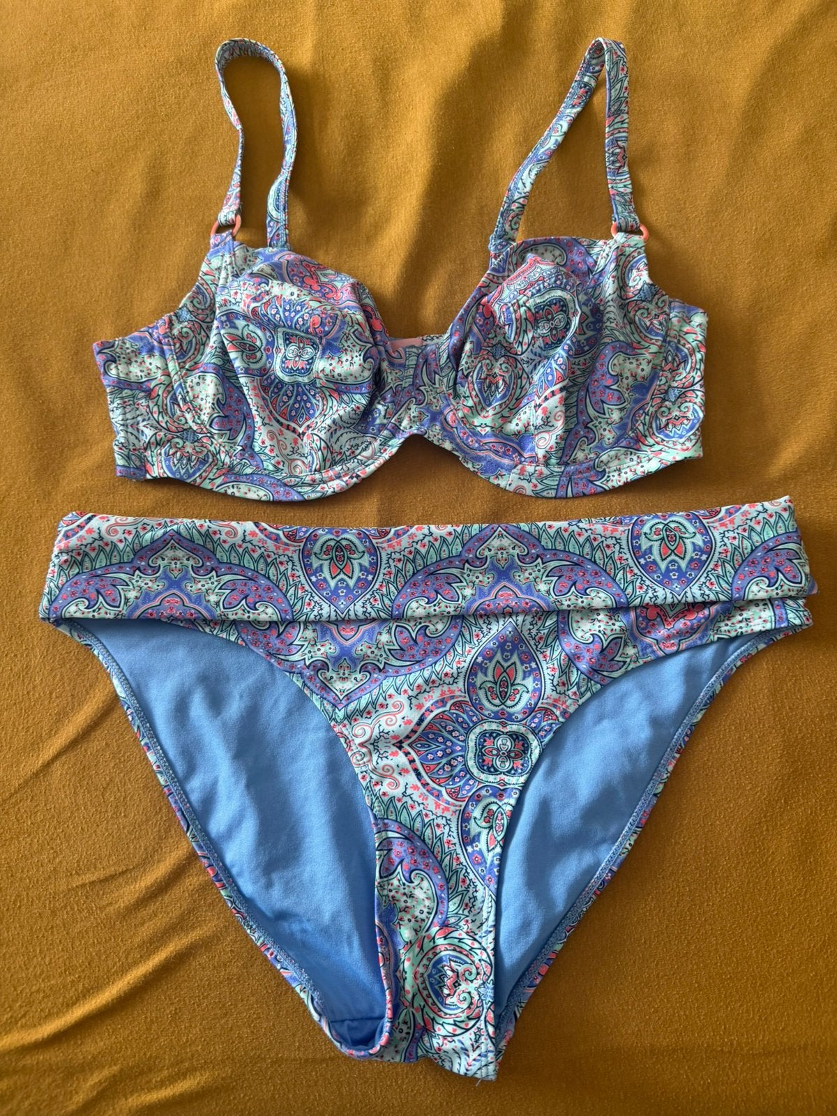 Bikini z.g.a.n. cup 85F broekje XL, Ophalen of Verzenden, Zo goed als nieuw, Blauw, Bikini